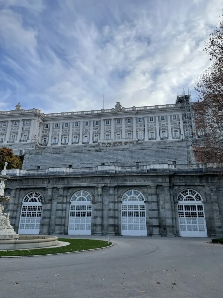 madrid city palacio real de madrid back side