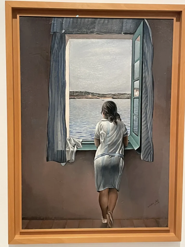 madrid city reina sofia museum salvador dali figure at window